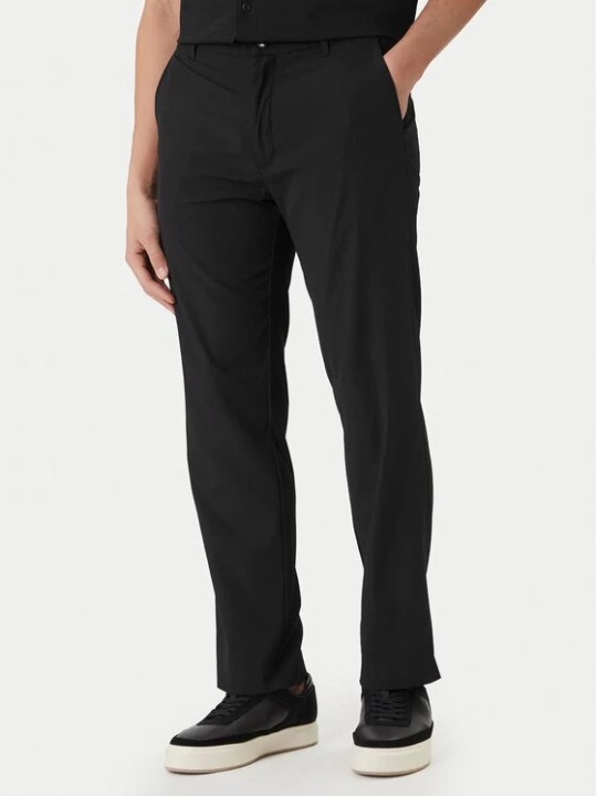 Obrázek produktu Calvin Klein Kalhoty z materiálu LV04LF609G Černá Straight Fit