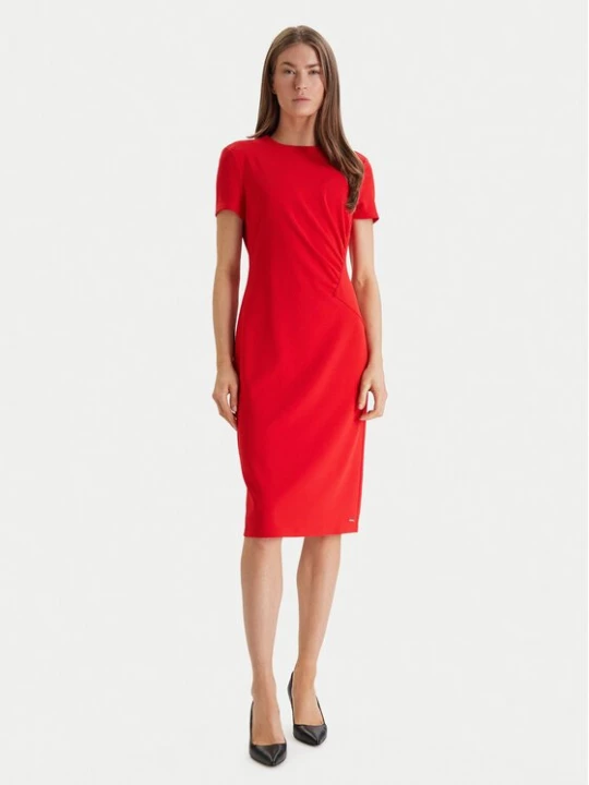 Obrázek produktu Calvin Klein Koktejlové šaty LV044E048G Červená Slim Fit
