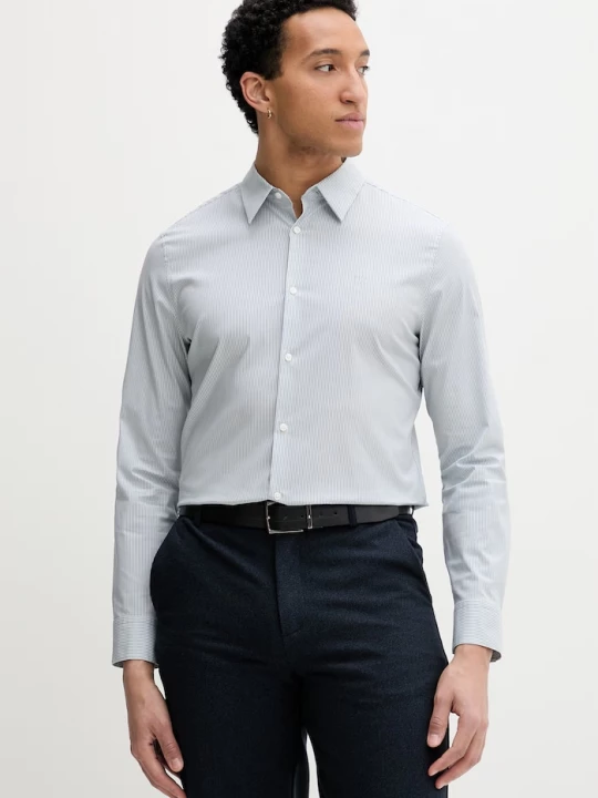 Obrázek produktu Calvin Klein košile pánská bavlněná elastanem zelená