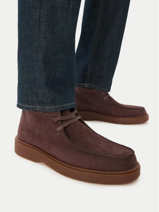 Obrázek produktu Calvin Klein Kotníková obuv Text Rubber Apron Boot Nu HM0HM02256 Hnědá