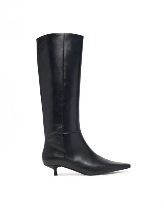 Obrázek produktu Calvin Klein Kozačky Kitten Heel High Boot Lth HW0HW03167 Černá