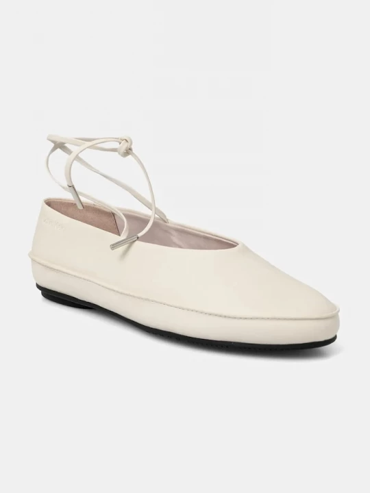 Obrázek produktu Calvin Klein Kožené baleríny Calvin Klein BALLERINA MARY JANE STRAP LTH béžová