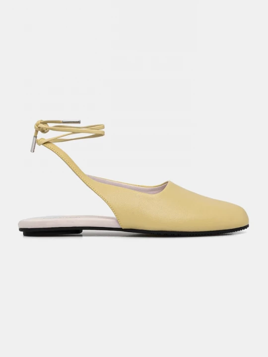 Obrázek produktu Calvin Klein Kožené baleríny Calvin Klein BALLERINA SLING BACK LTH žlutá