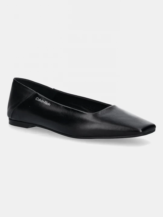 Obrázek produktu Calvin Klein Kožené baleríny FLAT BALLERINA - LTH černá