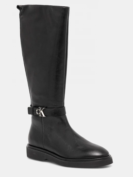 Obrázek produktu Calvin Klein Kožené kozačky KNEE BOOT W / METAL LOGO černá