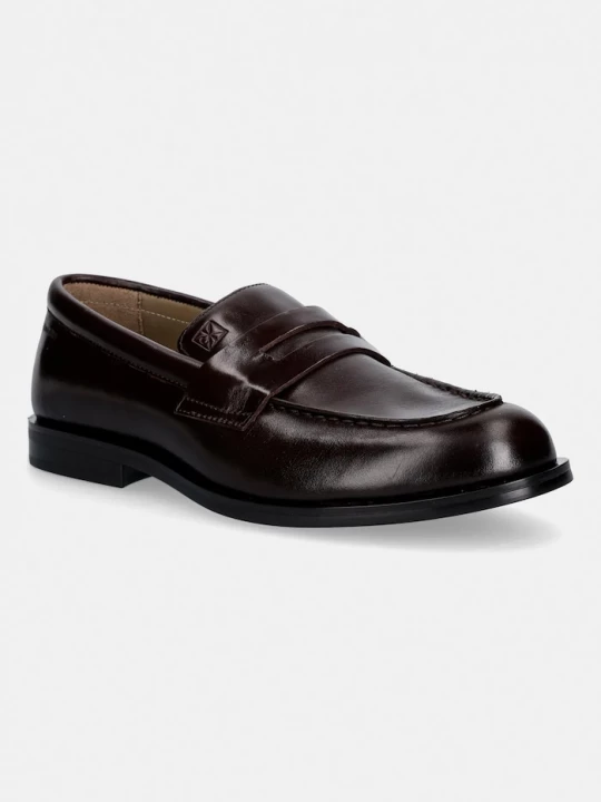 Obrázek produktu Calvin Klein Kožené mokasíny Calvin Klein ESS RUBBER PENNY LOAFER POL LTH hnědá