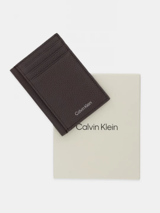 Obrázek produktu Calvin Klein Kožené pouzdro na karty Calvin Klein hnědá