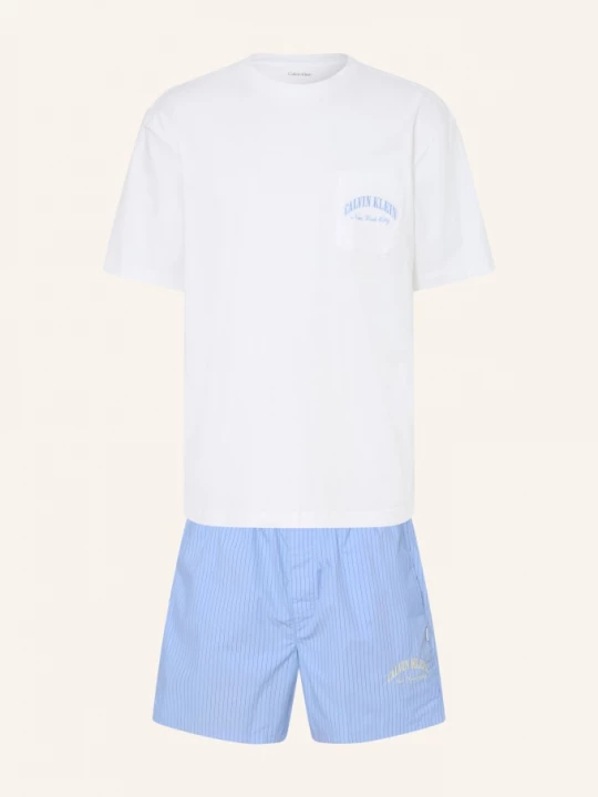 Obrázek produktu Calvin Klein Krátké Pyžamo bílá / tmavě modrá
