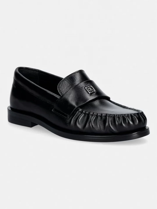 Obrázek produktu Calvin Klein mokasíny dámské kožené ROUND LOAFER LTH HDW černá