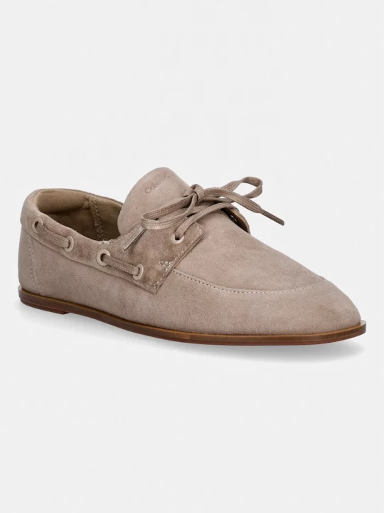Obrázek produktu Calvin Klein mokasíny dámské semišové ESS BOATSHOE SUEDE béžová