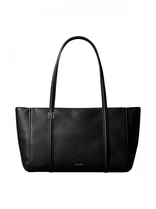 Obrázek produktu Calvin Klein Nákupní taška 'Emblem Plaque Pebble Grain Tote' černá