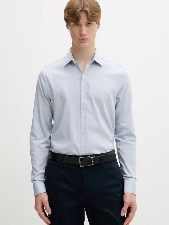 Obrázek produktu Calvin Klein nežehlivá košile pánská bavlněná s elastanem modrá