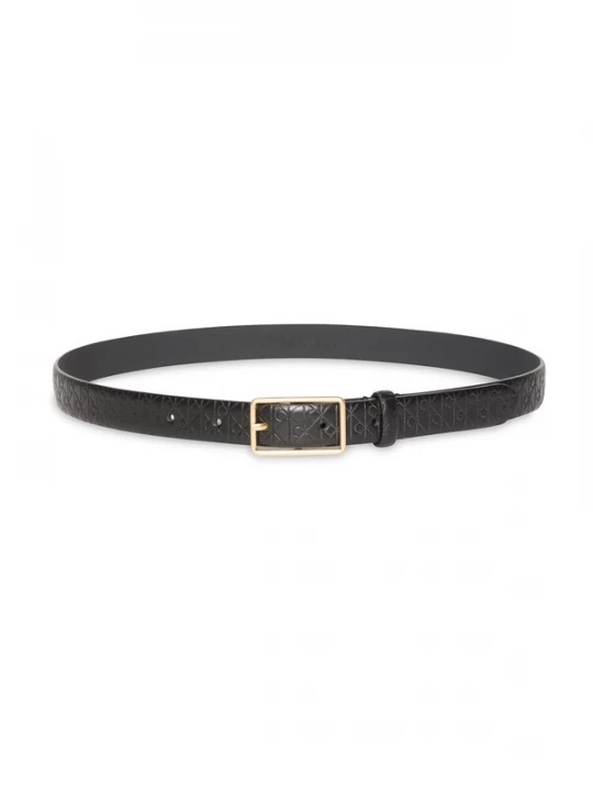 Obrázek produktu Calvin Klein Opasek 'Emblem Print Rectangular Buckle' černá