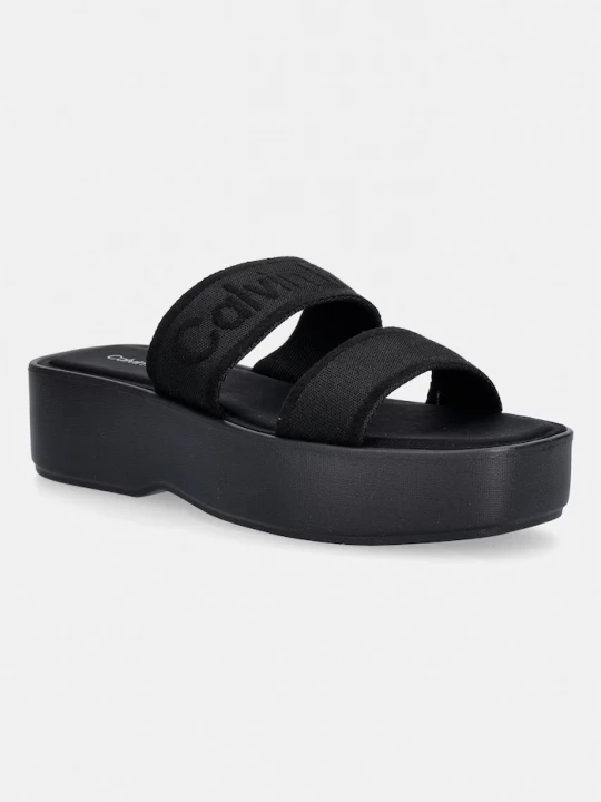 Obrázek produktu Calvin Klein pantofle dámské FLATFORM SNDL WEBBING černá
