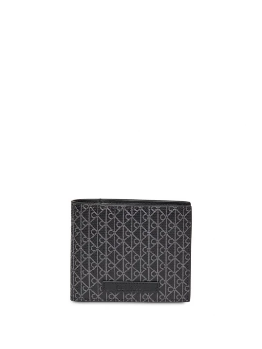 Obrázek produktu Calvin Klein Peněženka 'Coated Emblem Print Bifold' světle šedá / černá