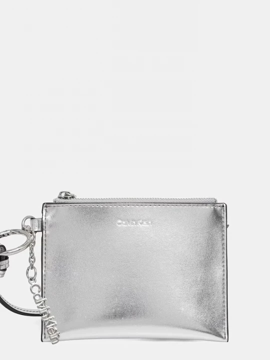 Obrázek produktu Calvin Klein Peněženka dámská kožená stříbrná