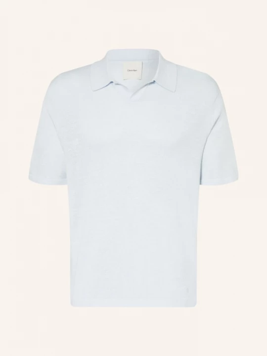 Obrázek produktu Calvin Klein Pletené Polo Tričko S Lnem tmavě modrá