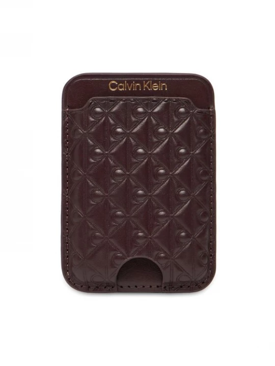 Obrázek produktu Calvin Klein Pouzdro na kreditní karty Aop Leather Magnetic Card Case LV04F1100G Bordó