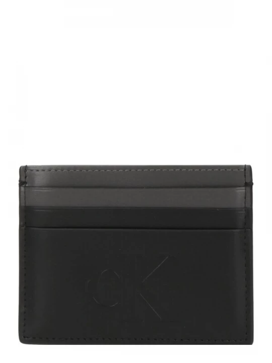 Obrázek produktu Calvin Klein Pouzdro 'Smooth Monologo Card' tmavě šedá / černá