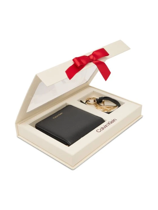Obrázek produktu Calvin Klein Sada peněženka a klíčenka Ck Wallet + Ck Key Fob LV04F0001G Černá