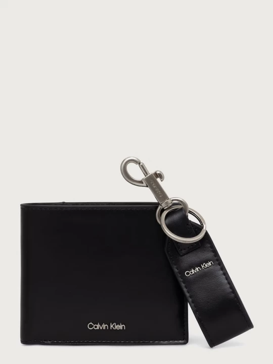 Obrázek produktu Calvin Klein sada peněženky a klíčenky pánská kožená černá