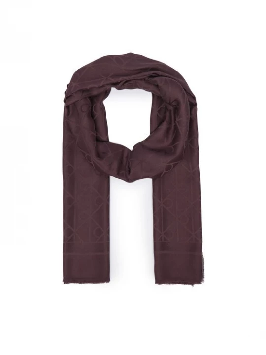 Obrázek produktu Calvin Klein Šál Emblem Aop Glossy Tonal Scarf LV04F8096G Bordó