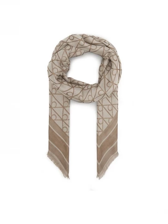 Obrázek produktu Calvin Klein Šátek Emblem Aop Jacquard Square Scarf LV04F8080G Béžová
