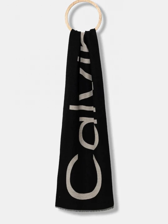 Obrázek produktu Calvin Klein Šátek z vlněné směsi černá