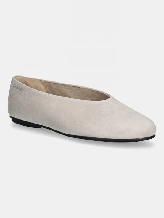Obrázek produktu Calvin Klein Semišové baleríny Calvin Klein BALLERINA ROUND HW SUE béžová