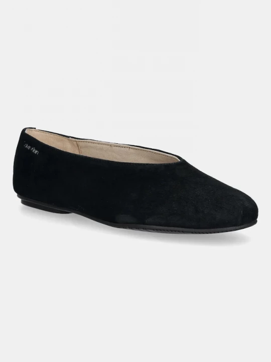 Obrázek produktu Calvin Klein Semišové baleríny Calvin Klein BALLERINA ROUND HW SUE černá
