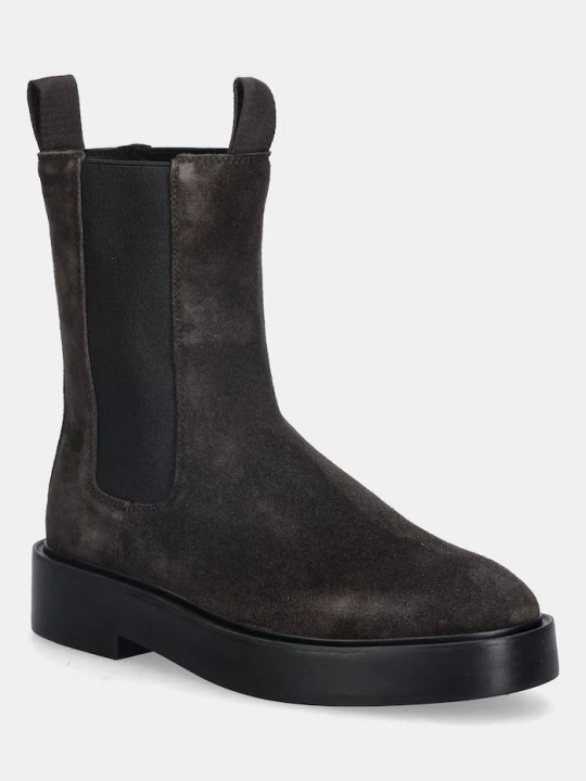 Obrázek produktu Calvin Klein Semišové kotníkové boty Calvin Klein CONVAVE WELT CHESEA SUEDE hnědá