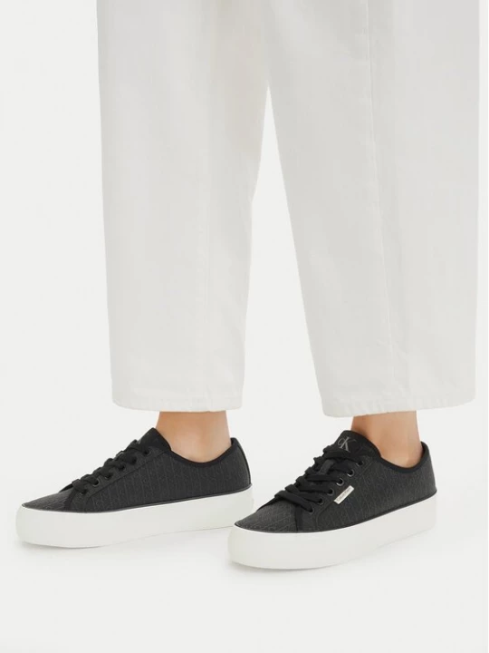 Obrázek produktu Calvin Klein Sneakersy Vulc Flatf Laceup Jaq Aop HW0HW03265 Černá