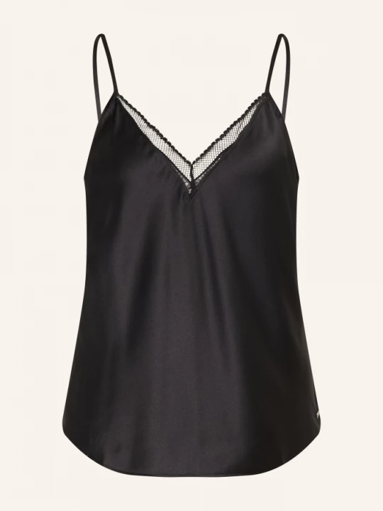 Obrázek produktu Calvin Klein Spací Top Signature Stretch Lace Z Saténu černá