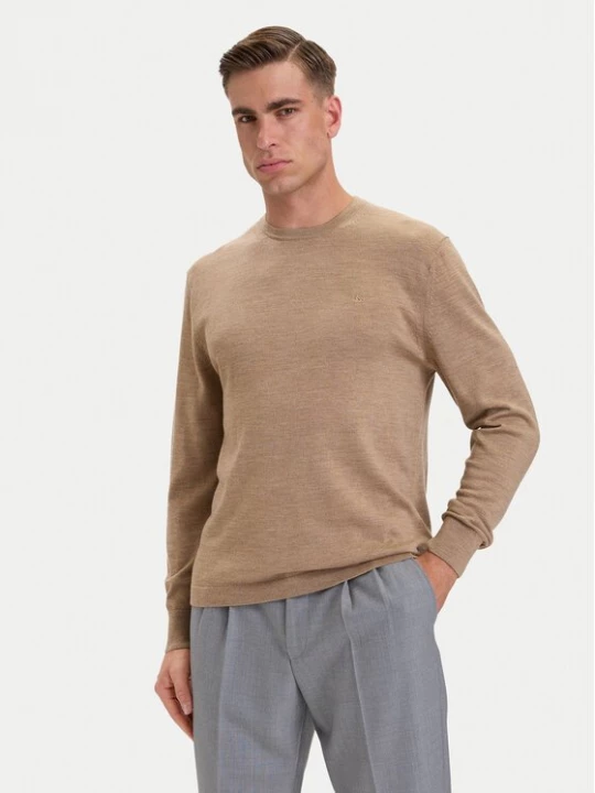 Obrázek produktu Calvin Klein Svetr LV04LB305G Tmavě béžová Regular Fit