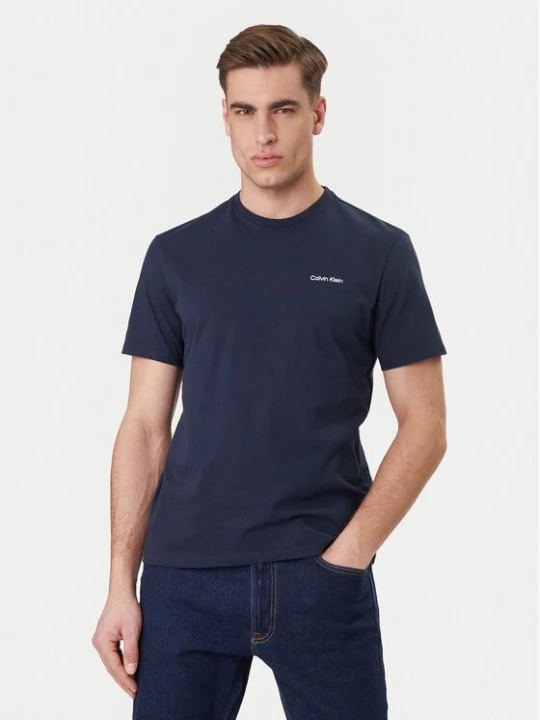 Obrázek produktu Calvin Klein T-Shirt Micro Logo LV04LC255G Tmavomodrá Regular Fit