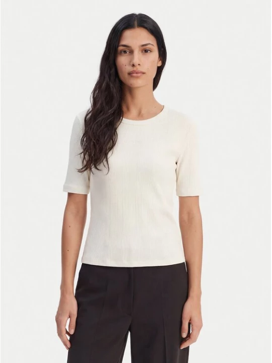 Obrázek produktu Calvin Klein T-Shirt Varigated LV044F211G Écru Slim Fit Krémová