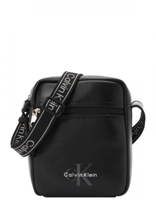 Obrázek produktu Calvin Klein Taška přes rameno 'Monologo Webbing Strap' šedá / černá / bílá