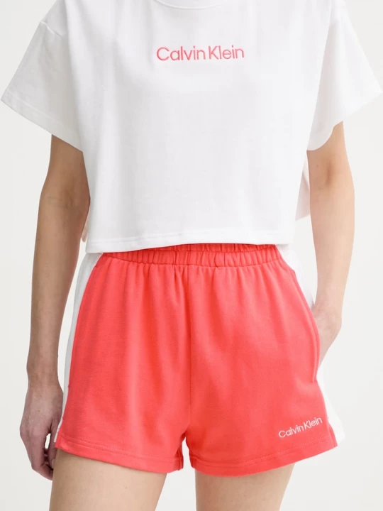 Obrázek produktu Calvin Klein teplákové šortky dámské bavlněné růžová