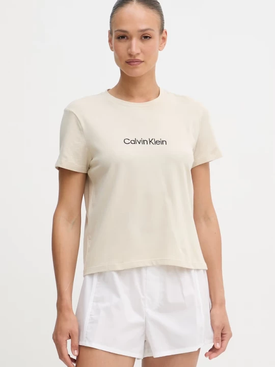 Obrázek produktu Calvin Klein Underwear dvoudílné pyžamo dámské s bavlnou béžová