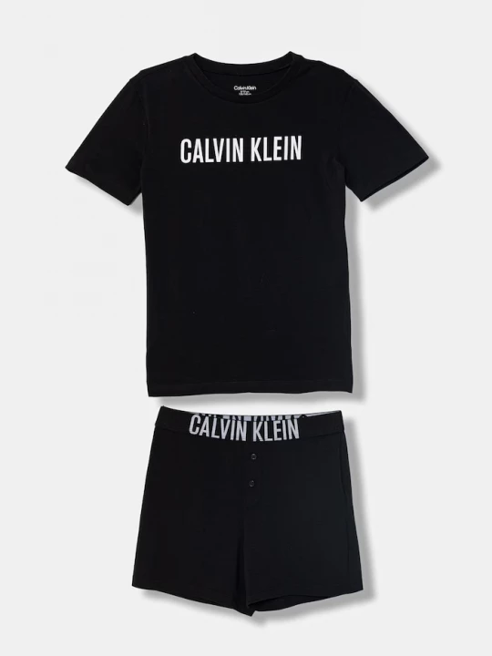 Obrázek produktu Calvin Klein Underwear dvoudílné pyžamo dětské bavlněné s elastanem černá