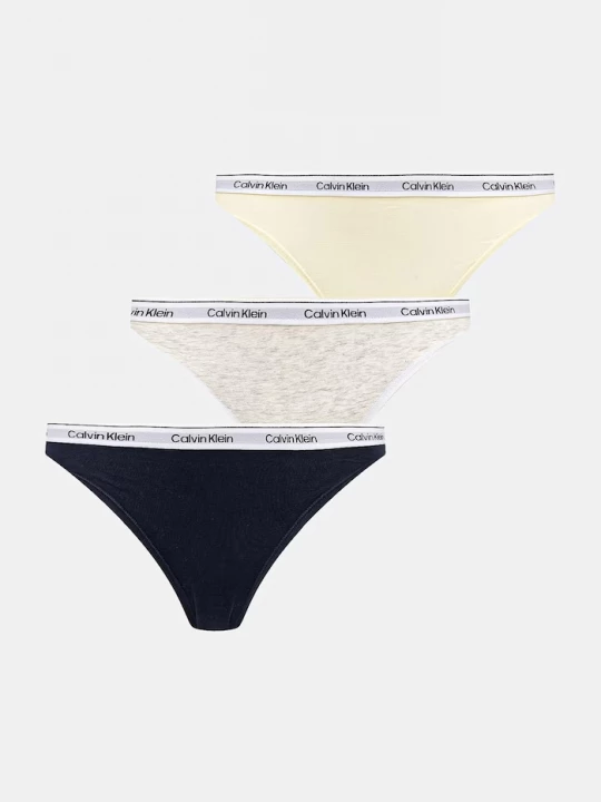 Obrázek produktu Calvin Klein Underwear kalhotky dámské bavlněné s elastanem 3-pack žlutá