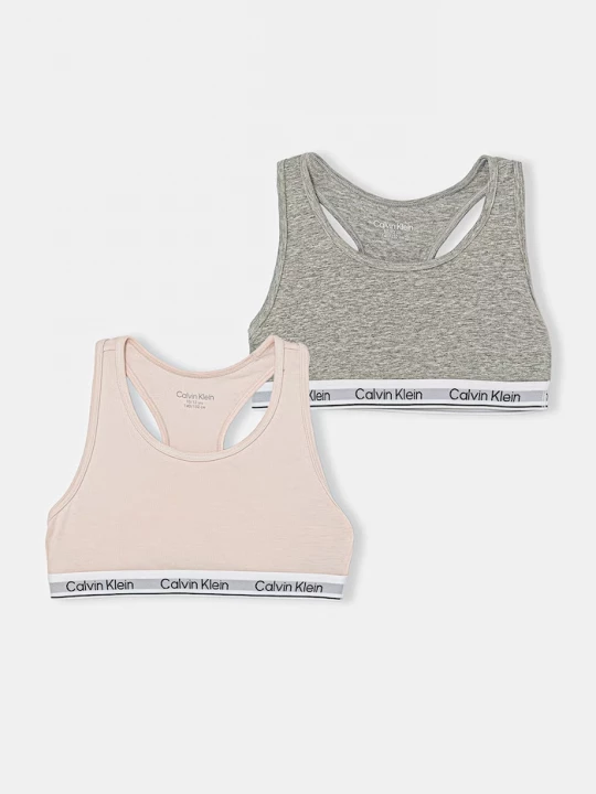 Obrázek produktu Calvin Klein Underwear podprsenka dětská bavlněná s elastanem 2-pack růžová