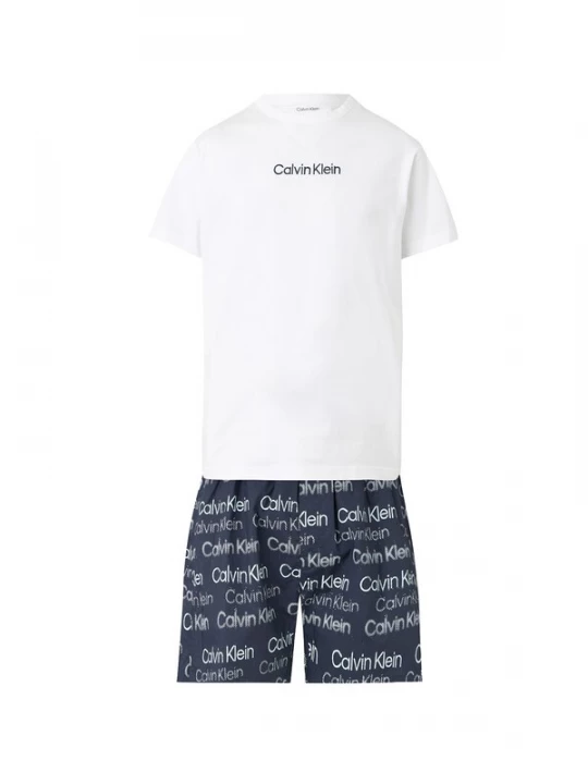 Obrázek produktu Calvin Klein Underwear Pyžamo krátké tmavě modrá / bílá