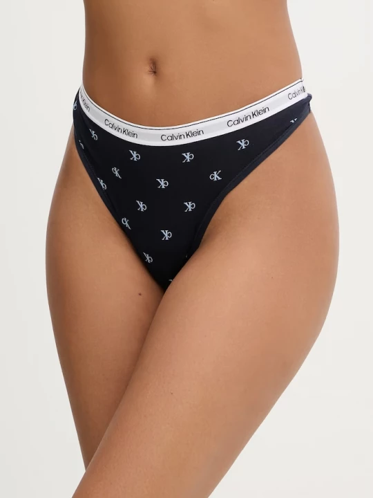 Obrázek produktu Calvin Klein Underwear tanga dámské bavlněné s elastanem námořnická modř