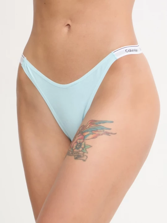 Obrázek produktu Calvin Klein Underwear tanga dámské bavlněné s elastanem tyrkysová