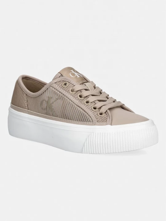 Obrázek produktu Calvin Klein VULC FLATF LACEUP STRIPED NYL sneakers boty dámské béžová
