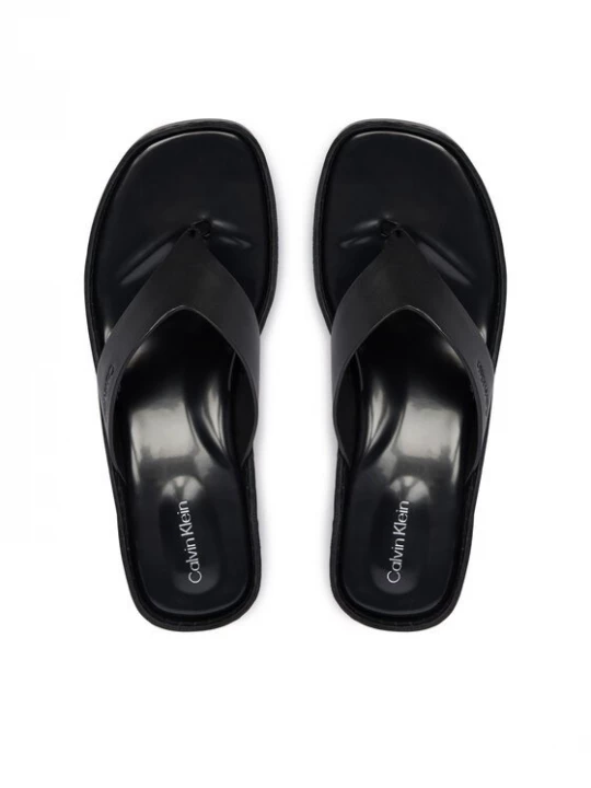 Obrázek produktu Calvin Klein Žabky Block Heel Sndl Thong Lth HW0HW02913 Černá