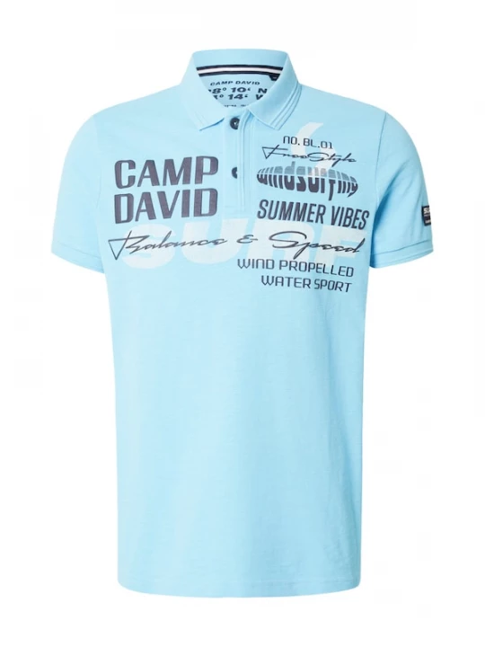 Obrázek produktu CAMP DAVID Tričko aqua modrá / grafitová / bílá