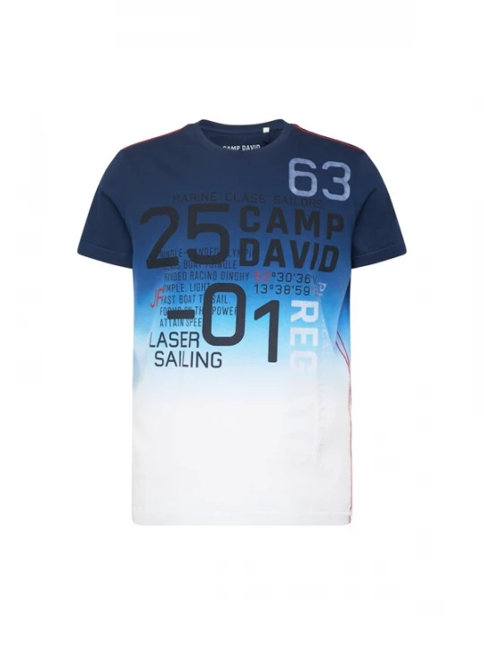 Obrázek produktu CAMP DAVID Tričko  azurová / tmavě modrá / červená / bílá