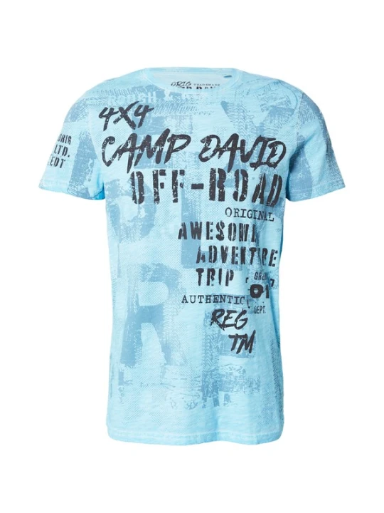 Obrázek produktu CAMP DAVID Tričko kouřově modrá / azurová / nebeská modř